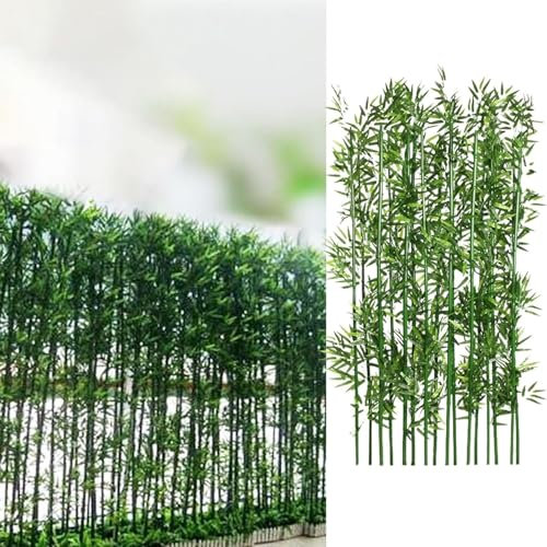 SAFWELAU Kunststoff-Bildschirm Bambus kunstpflanze 200 180 150 100 cm hoch Gefälschter Bambuspflanze-Baum im Freien, Landschaftsbau und Innendekoration(50 Pack,1.8m/5.9ftTall)