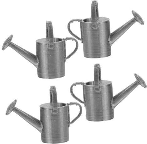 CAXUSD 4pcs Miniature Watering Cans Mini Dollhouse Supplies Tiny Watering Can for Home Decor Miniature Accessories Elegant Unique Design Garden Decoration