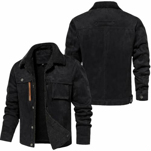 HYFZXWX Hombres Ren-ault Warm Plus Chaquetas solapa Invierno Casual Chaqueta Outwear Algodón Bomber Cortavientos deportivo/B/M