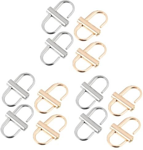 MUELODSIC 12pcs Metal Buckle Chain Strap Fastening Accessories for Handbags Backpacks and Luggage for Projects and