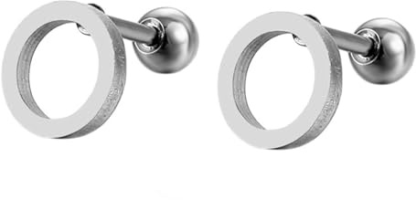 Boucle D'Oreille Mariage, Boucles D'Oreilles Femme Acier Inoxydable Clou Argent Triangle/Étoile Creux pour Nouvelle Année Bijoux