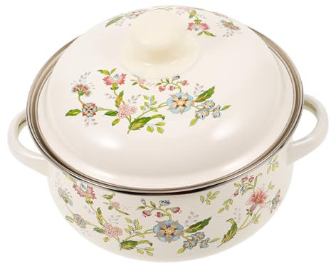 TOPPERFUN Marmite à Soupe En Revêtement 18 Cm Pot Épais Cuisine Maison Cuisson Uniforme Induction Gaz Multifonction Usage Quotidien