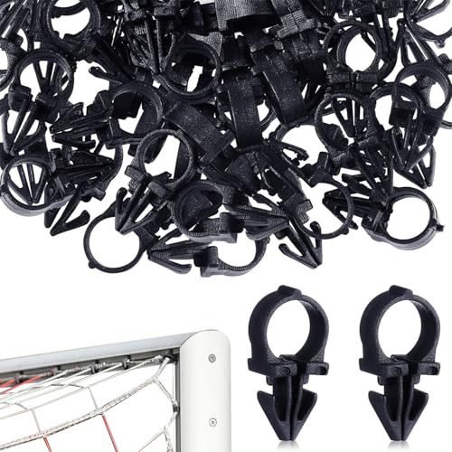 Tyinerc Clips für Fußball-Tornetz, 100 Stück, für Tornetze – für tägliches Training, Reparatur, Unterricht, Reisen, Jugendliche, Erwachsene, Sportler