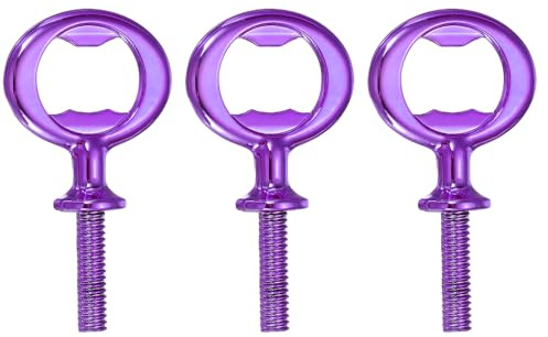sourcing map Apribottiglie da 81 mm, in lega di zinco, kit di inserti piatti filettati per matrimoni, feste di vino, fai da te, artigianato e fatti a mano (viola)