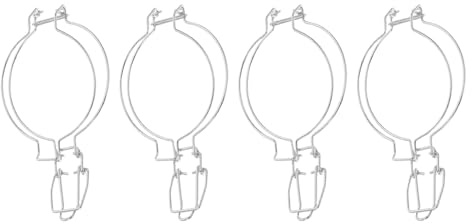 Ciieeo 4Pcs Stainless Steel Wire Clamp Buckles 93Mm Spring-Loaded Metal Latch Clamps for Glass Mason Jar Sealing Storage and Food Canning Accessories