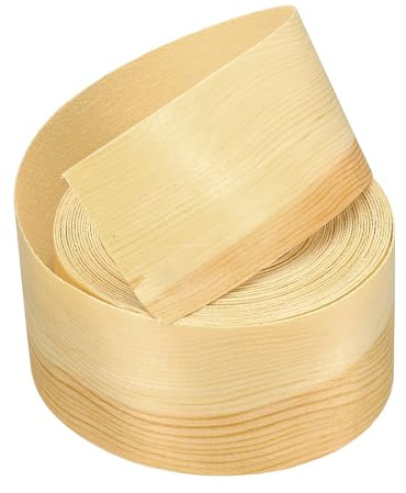 sourcing map Cinta de borde de madera de 2 pulgadas x 25 pies, cinta de reparación de grano de madera contrachapada para reparación de armarios, restauración de muebles, manualidades, bricolaje, pino