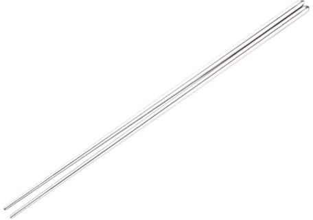 LOPUNER Palillos Chinos Largos de Acero Inoxidable de 14 Pulgadas para Cocinar y Freír, Fáciles de Limpiar y Protegen Manos del Calor, 1 Par