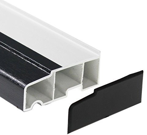 85mm x 1m Grey UPVC Plastic External Stub Window Sill (with End Caps)