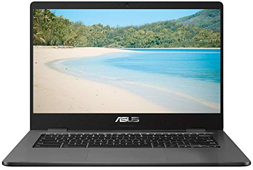 Asus Chromebook 2021 Ordinateur portable 14 avec webcam| Intel Celeron N3350 jusqu'à 2,4 GHz | 4 Go de RAM LPDDR4 | 32 Go eMMC | Bluetooth | WiFi | USB Type-C | Chrome OS + carte microSD NexiGo 32 Go