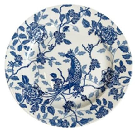 Churchill China Queens KUJAKU Blue and White Chelsea Dinner Plate 25 Centimetre