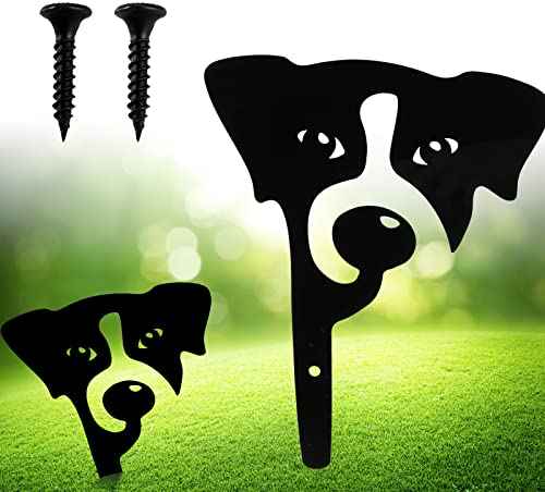 Schwarze Hund Yard Art Gartenstecker, Gartenfigur Acrylic Deko Handarbeit Gartendeko Gartenstatuen Silhouette Garten Pfahl Gartenschilder für Hinterhof Rasen Ornament