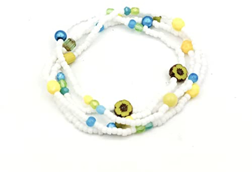 ARMBAND weiß bunt handgefertigt Wickelarmband Lagenarmband Made in Germany Ibiza Style