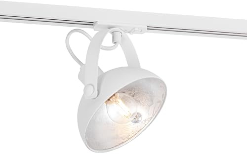 Qazqa Industrie Schienenstrahler für Schienensystem - Iconic Magnax - Weiß, Rund, 17.9cm, Ideal als Flur, Küche lampe und Wohnzimmerlampe