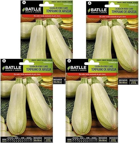 Pack 4 Semillas de calabacín temprano de Argelia en sobre de Semillas Batlle