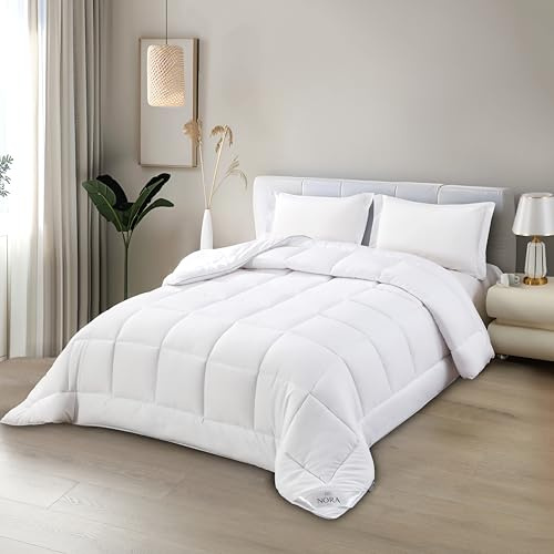 NORA HOME Couette 200x200 Ultra Chaude pour lit 2 Personnes. Anti-acariens. Niveau Thermique Ultra Elevé 4.5/5. 400 GR/m² Fibre de Qualité 3D. Lavable en Machine à 40°c - Oslo