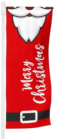 Weihnachtsfahne 120 x 300 cm - Design Weihnachtsmann