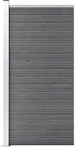 LAPOOH Fence Panel WPC 95x186 cm Grey,Garden Fence Panels,Fence Panel WPC,Composite Fence Panels(SPU:148978)