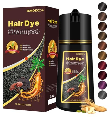 Agthyuve Tinte para el cabello, champú de tinte para el cabello café para hombres y mujeres, champú para el hogar, champú para cabello gris, champú 3 en 1, 16.9 onzas líquidas (café)
