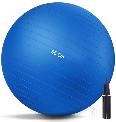 G5 HT SPORT Fitness Gym Balls Premium Multifunktionaler Pilatesball Anti-Burst [55/65/75/75 cm] Inklusive Pumpe, Pilates, Übungen, Gymnastik und Yoga (Ø 65 cm (für Körpergröße zwischen 168-178 cm))