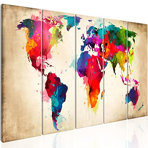 B&D XXL Acrylglasbild 200x80 cm 5 Teilig Wandbild auf Acryl Glasbilder Kunstdruck Moderne Acrylglas Platte Wanddekoration Geschenke Heimdekoration Glasbild k-A-0247-k-n