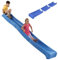 TRIBECCO Kinderrutsche Outdoor 3 m lang für Kinder ab 3 Jahren Podesthöhe 150 cm (+/- 5 cm), Gartenrutsche für Spielhaus & Spielturm als Wasserrutsche für den Garten geeignet (Blau)