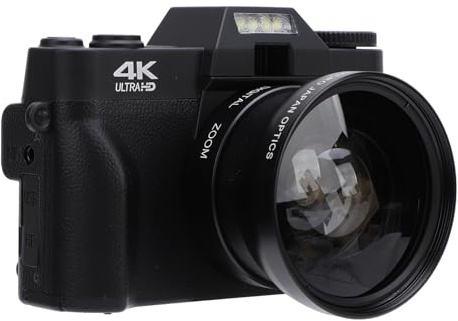 Appareil Photo numérique 4K pour la Photographie, caméra vidéo à Zoom numérique 60FPS 56MP 16X avec écran Rabattable de 3 Pouces à 270 degrés, Appareil Photo de Voyage Compact