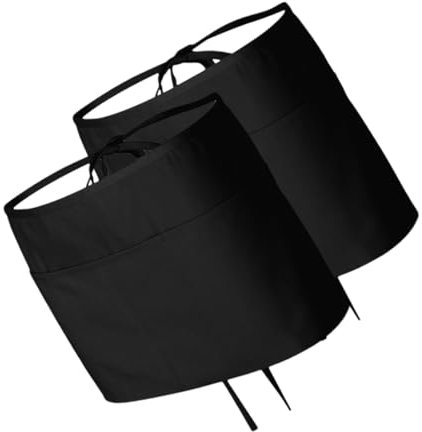 WEKADRIN 2pcs Garden Tool Belt Heavy Duty Gardening Apron Tool Pouch for Men Women Black
