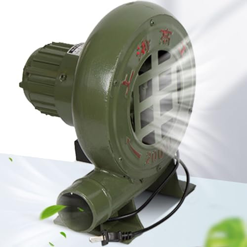 JOUFNING 220V Soffiatore Elettrico - Soffiatore per Barbecue Ventilatore Centrifugo, Ventole A Filo di Rame, Soffiatore per Forgia A Carbone A Basso Rumore, per Campeggio/Picnic(60W)