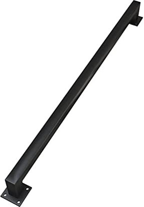 Staffa di sicurezza per scale da parete per esterni, in metallo nero resistente, supporto in ferro battuto per scale da 1 m, 1,5 m, 2 m, 2,5 m, 3 m, per fissare i tuoi passi con stile