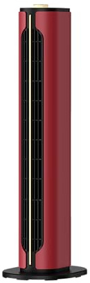 Termoventilador vertical cerámico 1500W | Calefactor eléctrico portátil con 2 potencias, 3 funciones, termostato regulable, oscilación y sistema antivuelco (Rojo)