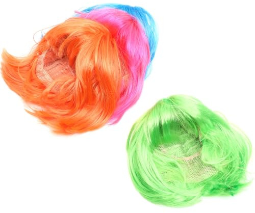 Postiche de Fête 4pcs en Fibre Haute Température, Style Bobo | Costume Scène, Portable et Légère, Facile à Mettre Retirer, Look Créatif pour Bal Masqué et Cosplay