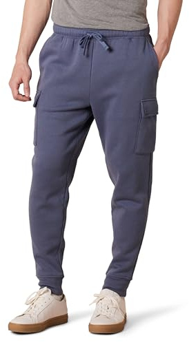 Amazon Essentials Pantalón Deportivo de Forro Polar Tipo Cargo para Hombre, Ajuste Relajado, índigo, Talla XL
