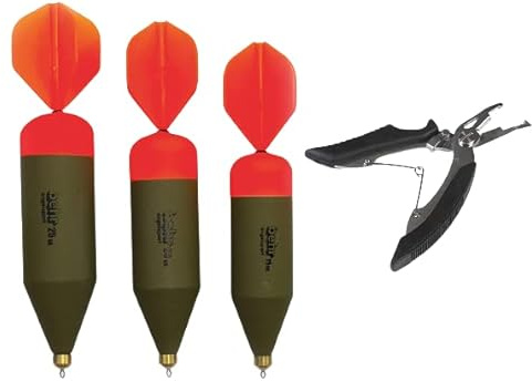 STMK Set 3 x Behr Raubfischpose mit Segel (1x 15gr, 1x 20gr, 1x 25gr) + gratis Angelschere