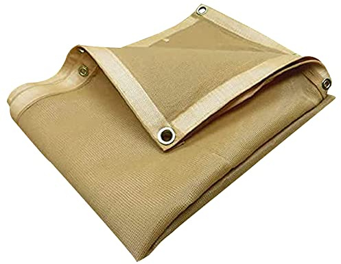 Tarps Now 30' x 40' Tan Heavy Duty Mesh Tarp with Brass Grommets - UV Resistant 75% Sun Shade, Backyard, Patios, Breezeways, Gazebos, Kennels, or Mesh Cover for Flatbeds, Trucks or Trailers