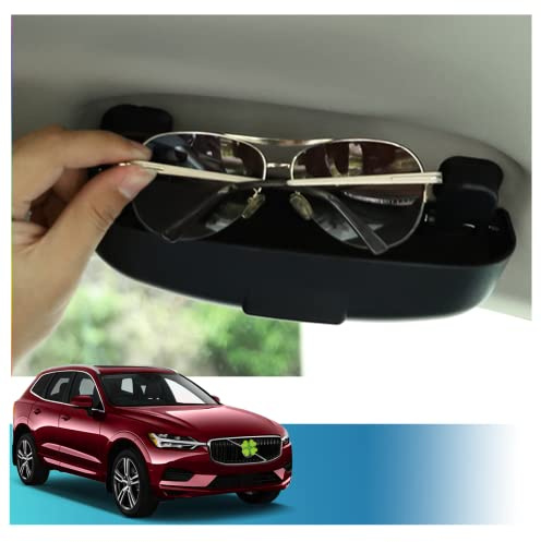RUIYA Sonnenbrillenhalter Auto Kompatibel mit V*olvo XC40 XC60 XC90 V60 V90 S60 S90 2018-2026 2027, Brillenetui Auto Aufbewahrungsbox Auto Glasses Case Brillenetui Brillenbox, Schwarz