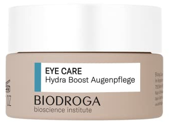 Biodroga uppstramande ögonkräm med hyaluron och koffein 15 ml – anti-rynk ögonvård ögongel fukt Skincare Hydra Boost Bioscience Institut