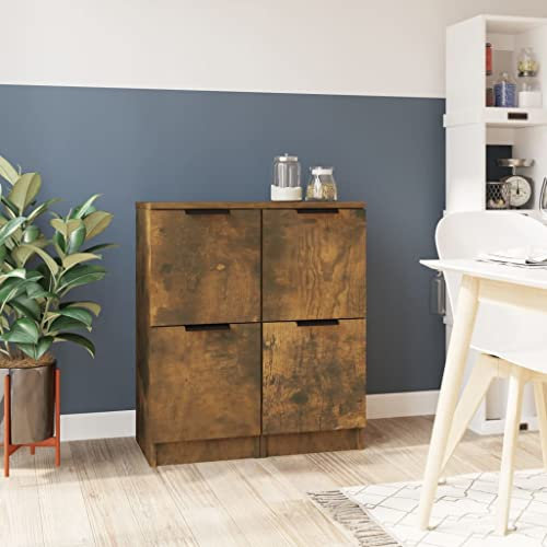 FIRBNUS 30x30x70 cm 2 Aparador Aparador Roble Ahumado Mueble Entrada Recibidor Recibidores De Entrada Aparador Cocina Mueble Comedor Alacena Mueble Auxiliar Salón