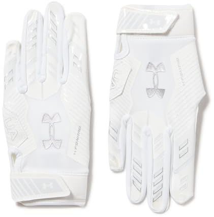 Under Armour - Boys F9 Nitro Football Gloves, Color White (100), Size: Small