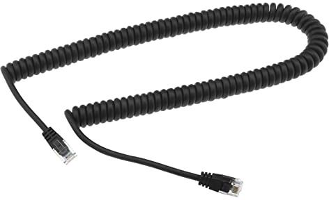 EMSea RJ12 6P6C Stecker auf Stecker Telefonkabel Gerades Kabel Einziehbares Federkabel Zubehör für Telefonleitungen Faxleitungen Druckerleitungen