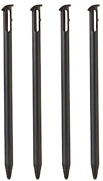 Lot de 4 stylets de rechange pour écran tactile Nintendo 3DS (version plus petite) Noir