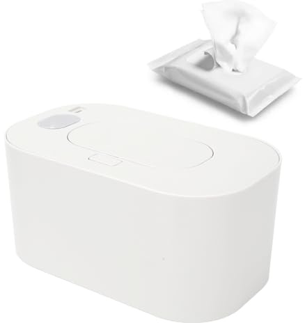 Qcwwy Feuchttücher-Heizgerät, Energiesparende Feuchttücher-Heizung mit Konstanter Temperatur aus ABS für Toiletten (Weiss)