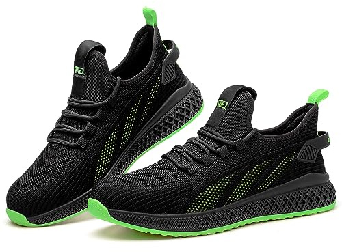 SPIEZ Unisex Zapatos de Seguridad Hombre Zapatillas Trabajo Mujer Comodos | Transpirables Calzado de Seguridad Ligeros Antiperforación Zapatos Trabajo para Manufactura, Almacén, Construcción, etc