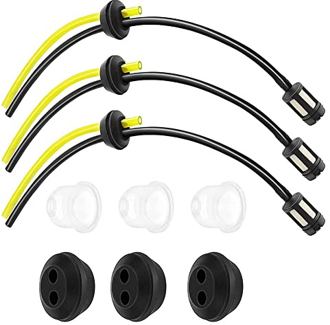 CRLED 3PCS Lawn Mower Gasoline Filter Hose Strimmer Fuel Pipe Universal Grass Trimmer Fuel Line Fuel Filter Kit