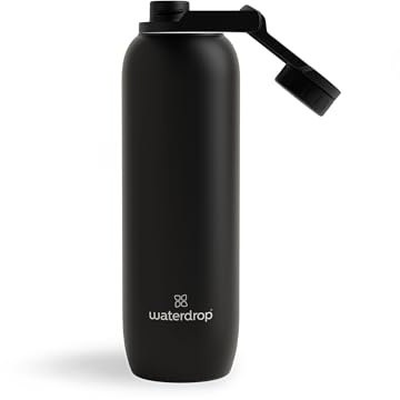 waterdrop® All Purpose Thermosflasche 1L. isolierte Edelstahl Trinkflasche. 24h kalt - 12h heiß. auslaufsicher & bruchsicher