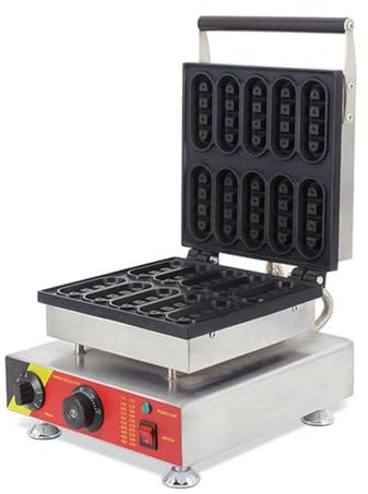 PAHION 10-Slice Belgian Waffle Maker Machine Electric Waffle Machine For Fluffy Golden Waffles Double-Sided Uniform Heating Compact & Fast Suitable For Restaurant Bakeries Snack Bar 1500W