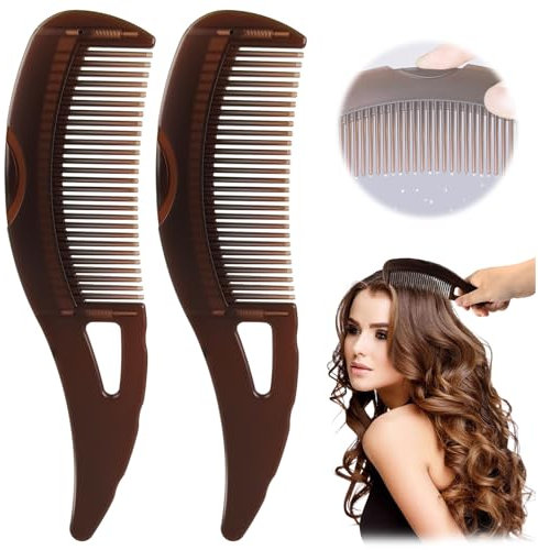 2 Piezas Peine Anticaspa de Masaje Energético y Cepillo de Dientes Huecos Desintoxicante para el Cuidado del Cuero Cabelludo para Mujeres y Hombres