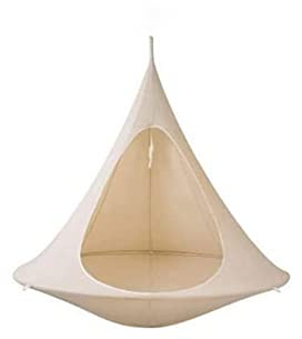 CVBGVBB Hängematten, Outdoor, Camping, wasserdicht, Freizeit, hängendes Sofa-Zelt für viele Menschen, Schaukel, Hängesessel, Terrassenmöbel (weiß)