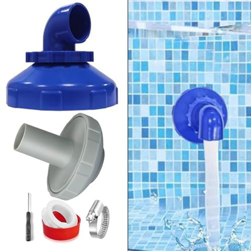 Ugello di ingresso della piscina girevole a per 360° per ugello per piscina per Intex, accessori in pietra porosa, ugello di ingresso per piscina a parete in acciaio, accessori per piscina