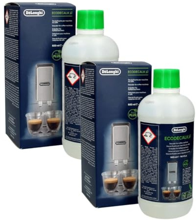 kit 2x500ml Decalcificante flacone bottiglia EcoDecalk ecologico, 2 x 500 ml ADATTO PER DELONGHI PER RIVELIA -ESAM - ETAM - ECAM-Decalcificante flacone bottiglia EcoDecalk ecologico,