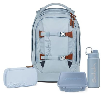Satch Pack Skandi Edition Schulrucksack 4tlg. inkl. Lunchset (Nordic Ice Blue)